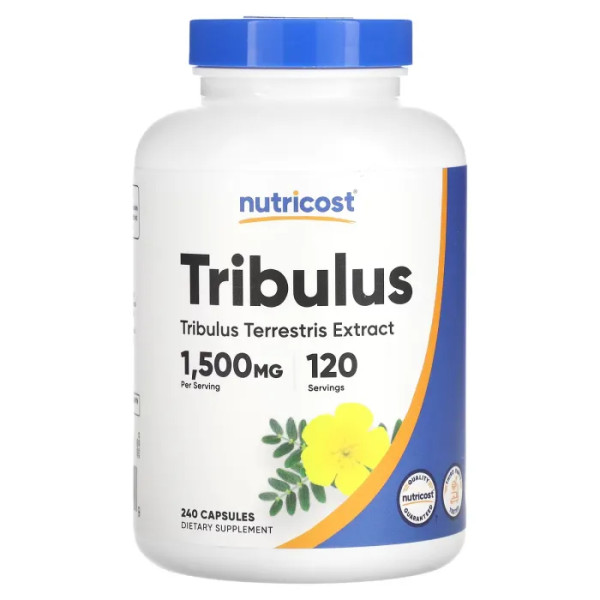 Трибулус террестрис, екстракт, Tribulus Terrestris, Nutricost, 1500 мг, 240 капсул