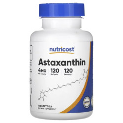 Астаксантин 4 мг, Nutricost Astaxanthin, 120 капсул