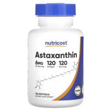 Астаксантин 6 мг, Nutricost Astaxanthin, 120 капсул