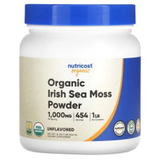 Ірландський морський мох, органічний порошок, без добавок, Nutricost Organic Irish Sea Moss Powder, 454 г