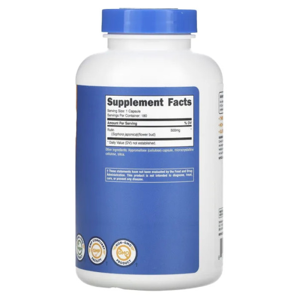 Рутин, Rutin, Nutricost, 450 мг, 180 вегетаріанських капсул