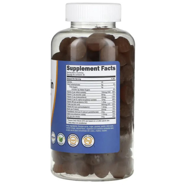 Мультивітамінний комплекс з цинком та йодом, Multivitamin Gummies with Zinc & Iodine, Nutricost, зі смаком ягідного асорті, 180 жувальних пігулок