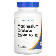 Магній оротат 1000 мг, Nutricost Magnesium Orotate, 120 капсул (500 мг у капсулі)