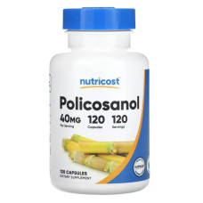 Полікозанол 40 мг, Nutricost Policosanol, 120 капсул