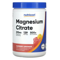Магній цитрат, смак малиновий лимонад, Nutricost Magnesium Citrate, 500 г