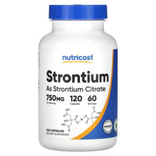 Стронций 750 мг, Nutricost Strontium, 120 капсул