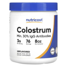 Молозиво, Colostrum Nutricost, без смаку, 227 г