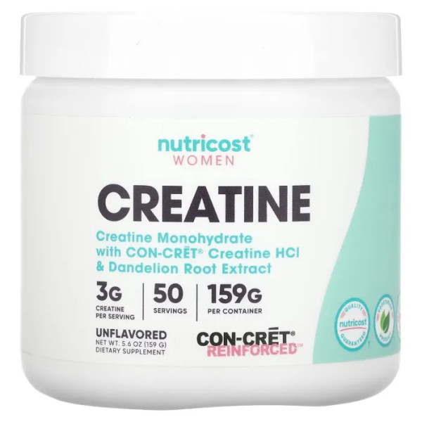 Креатин, Creatine, Nutricost, для жіночого здоров'я, без добавок, 159 г