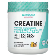 Креатин для женского здоровья вкус персик и манго, Nutricost Creatine, 260 г