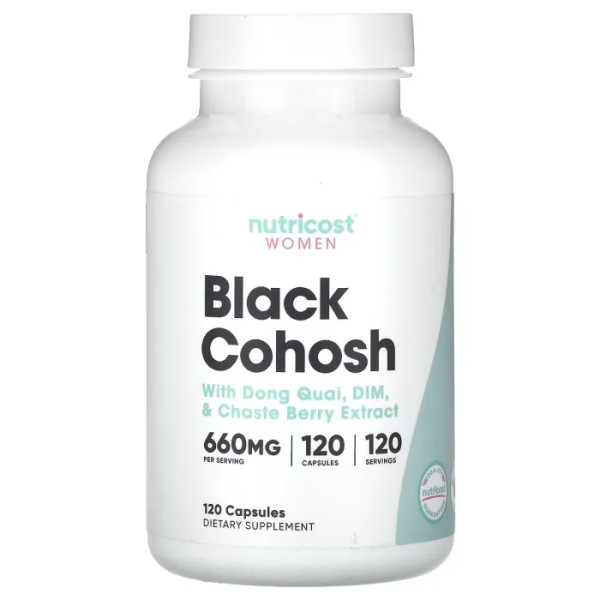 Воронець кистевидний, Black Cohosh, Nutricost, для жінок, 660 мг, 120 капсул