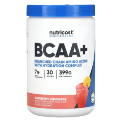 Аминокислоты BCAA, Amino Acids BCAA Nutricost Performance, вкус малиновый лимонад, 399 г