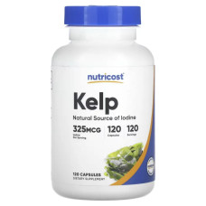 Ламінарія 325 мкг, Nutricost Kelp, 120 капсул