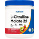 L-цитрулін малат, L-Citrulline Malate 2: 1, Nutricost, полуниця і ківі, 300 грам