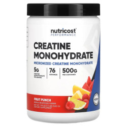 Креатин моногідрат, смак фруктовий пунш, Performance Nutricost Creatine Monohydrate, 500 г