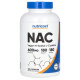 NAC, N-ацетил L-цистеїн, N-Acetyl L-Cysteine, Nutricost, веганський, 600 мг, 180 капсул