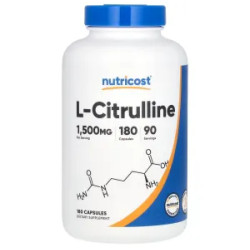 Цитрулін 1500 мг, L-Citrulline Nutricost, 180 капсул