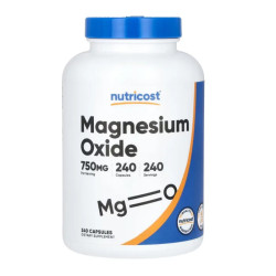 Магний оксид 750 мг, Nutricost Magnesium Oxide, 240 капсул