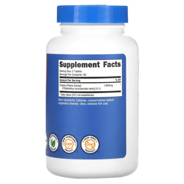 Філантус нірурі, Chanca Piedra, Nutricost, 1800 мг, 120 таблеток (900 мг в 1 таблетці)