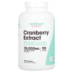Экстракт клюквы для женщин 35 000 мг, Nutricost Cranberry Extract, 180 капсул (17 500 мг в капсуле)
