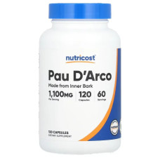 Пау д'арко 1100 мг, Nutricost Pau D'Arco, 120 капсул (550 мг на капсулу)