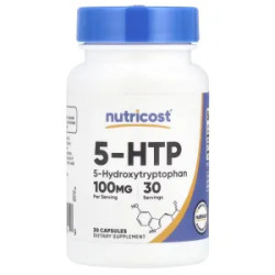 5 ГТП 100 мг, Nutricost 5 HTP, 30 капсул