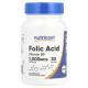 Фолієва кислота, Folic Acid, Nutricost, 1000 мкг, 30 капсул