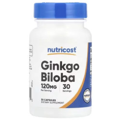 Гінкго білоба 120 мг, Nutricost Ginkgo Biloba, 30 капсул