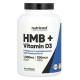 HMB та вітамін D3, HMB + Vitamin D3, Nutricost, Performance, 240 капсул