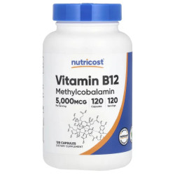 Вітамін B12 5000 мкг, Vitamin B12 Nutricost, 120 капсул