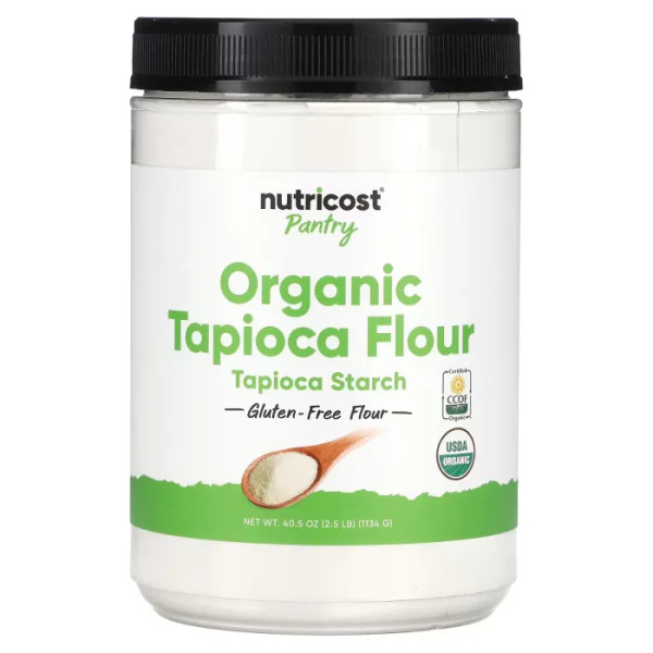 Борошно з тапіоки, Organic Tapioca Flour, Nutricost, Pantry, органічна, 1134 г