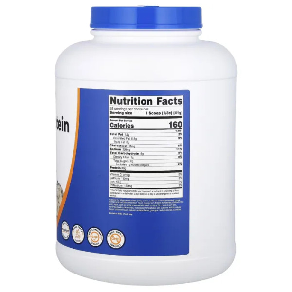 Сироватковий протеїн, ізолят, Whey Protein Isolate, Nutricost, порошок, печиво та крем, 2268 г