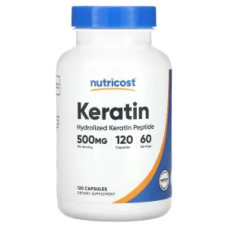 Кератин 500 мг, Keratin Nutricost, 120 капсул