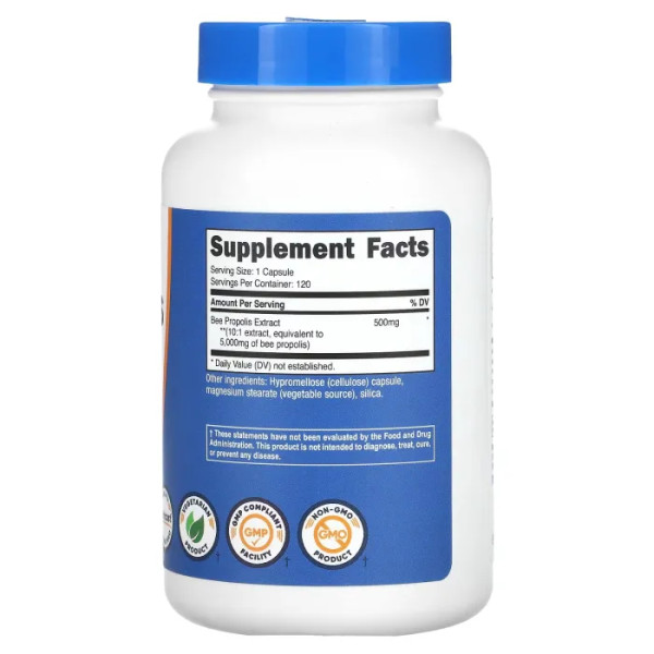 Прополіс бджолиний, Bee Propolis, Nutricost, 5000 мг, 120 капсул