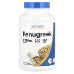 Пажитник 1350 мг, Nutricost Fenugreek, 240 капсул (675 мг в капсуле)