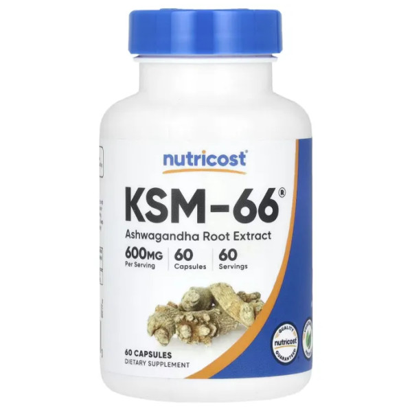 KSM-66, екстракт кореня ашваганди, KSM-66, Ashwagandha Root Extract, Nutricost, 660 мг, 60 капсул