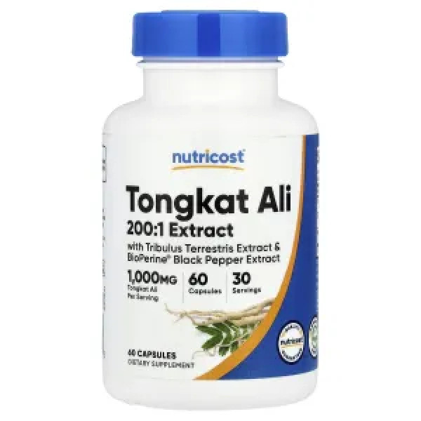 Тонгкат Алі, Tongkat Ali, Nutricost, 60 капсул