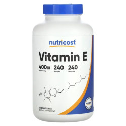 Вітамін E 180 мг 400 МО, Nutricost Vitamin E, 240 гелевих капсул