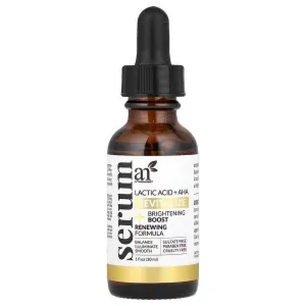 Сироватка для обличчя з молочною кислотою та АГК, Lactic Acid + AHA Serum, artnaturals, 30 мл