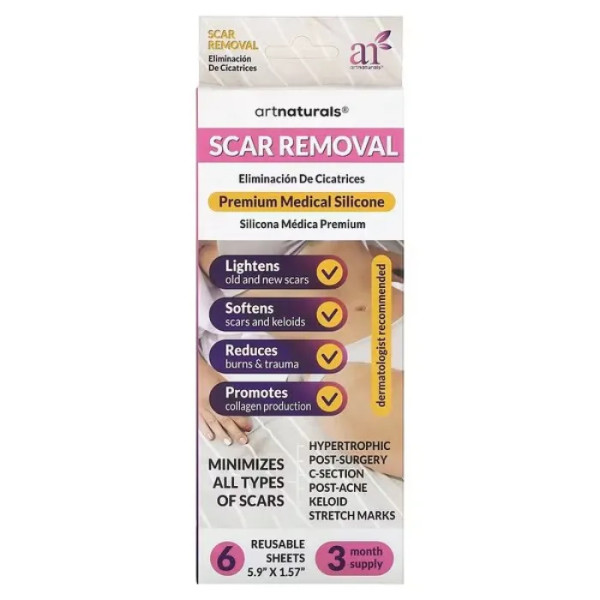 Пластир для видалення шрамів, Scar Removal, artnaturals, 6 багаторазових листів