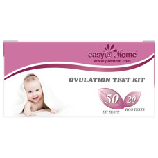 Набір тестів на овуляцію, Ovulation Test Kit Easy@Home, 50 тестів ЛГ та 20 тестів ХГЛ