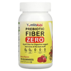 Підтримка травлення для дітей, YumVs Prebiotic Fiber Zero, смак ягоди 70 жувальних таблеток