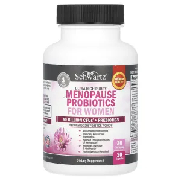 Пробіотики для жінок у період менопаузи, Menopause Probiotics For Women, BioSchwartz, надвисока чистота, 30 капсул