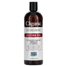 Олія жожоба 100% чиста, Cliganic Jojoba Oil, 473 мл