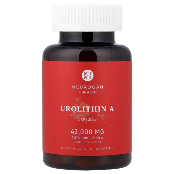 Уролітін А, Urolithin A, Neurogan Health, 700 мг, 60 веганських капсул, 42 г