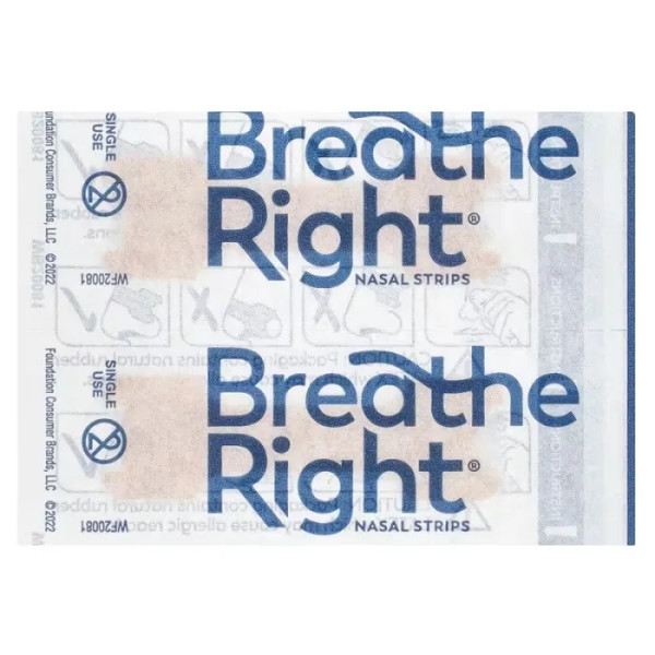 Назальні пластирі, Nasal Strips, Breathe Right, оригінальні, маленькі\/середні, 30 жовто-коричневих смужок