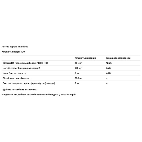 Магній бісгліцинат, Magnesium Bisglycinate, Vitamatic, 120 капсул