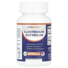 Clostridium Butyricum 25 мільйонів АФЕ, Vitamatic Clostridium Butyricum, 60 капсул