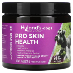 Здоров'я шкіри та вовни для собак, смак форелі, Hyland's Naturals Pro Skin Health For Dogs, 90 м'яких жувальних цукерок, 270 г