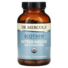 Жовтокорінь та гірка диня, Dr. Mercola Biothin Bitter Melon та Goldenseal, 120 капсул