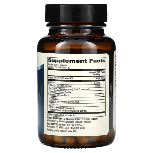 Підтримка сну, Sleep Support, Dr. Mercola, 1.5 мг, 30 капсул